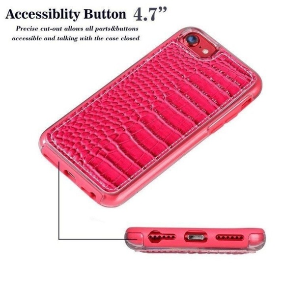 Crocodile Leather iPhone 7/6 (4.7’’)Pink - Picture 4 of 8
